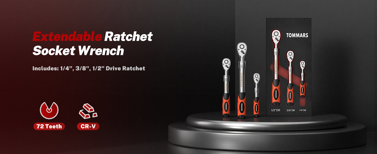 extendable ratchet socket wrench