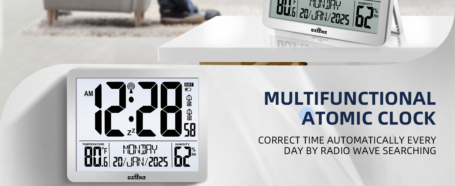 atomic clock with backlight