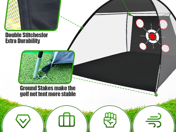 Golf Hitting Aid Nets Chipping Training Swing,Gifts for Men Dad Him and Golfer