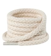 Handshop 2 pairs Round Cotton Rope Shoe laces for Sneakers, Thick Braided Shoelaces for Men Women...