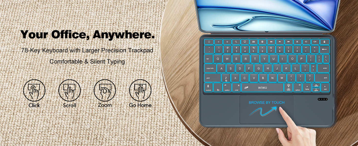 comfortable and silent typing keyboard