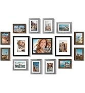 Vittanly 15 Pack Picture Frames Collage Wall Decor for Mounting or Tabletop Display, Gallery Fram...