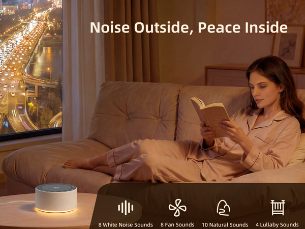 Kipcush White Noise Machine with Night Light