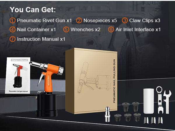 Pneumatic air rivet gun