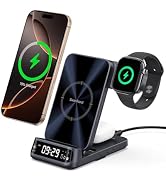 Wireless Charger for iPhone, SwanScout 708A, 3 in 1 Charging Station for Apple Watch 10/9/8/7/6, ...