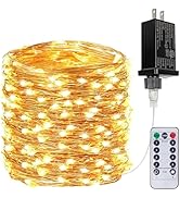 66Ft 200LED Fairy Lights Plug in with Remote, Waterproof String Lights Outdoor &amp; Indoor 8 Modes w...