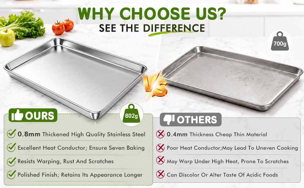 stainless steel baking sheet