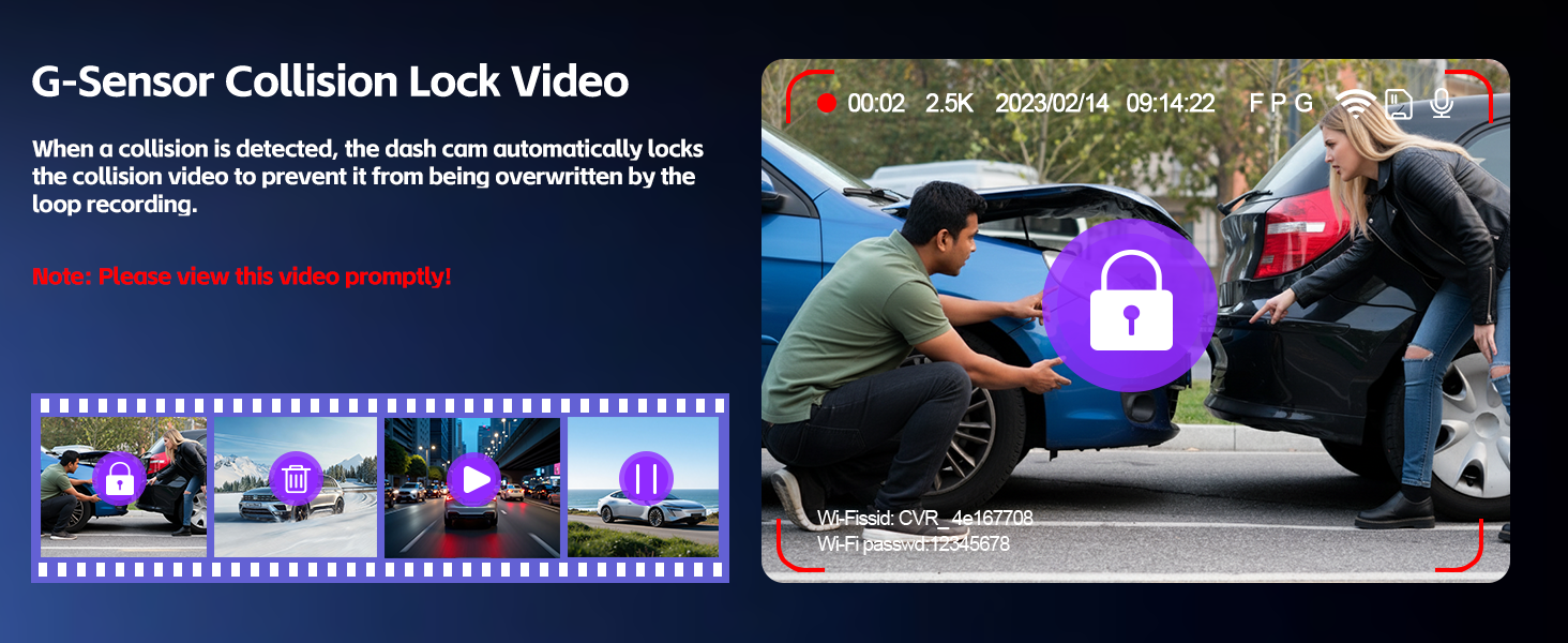 dashcam front and rear camera