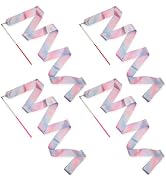 Kaiyuan Dynasty 4pcs Dance Ribbons Sparkling Dance Ribbon Streamer 78.7inch Gymnastics Ribbon Dan...
