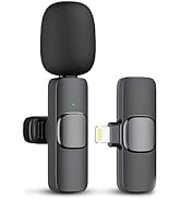 Professional Wireless Lavalier Microphone for iPhone iPad, Cordless Omnidirectional Clip Mic, Plu...