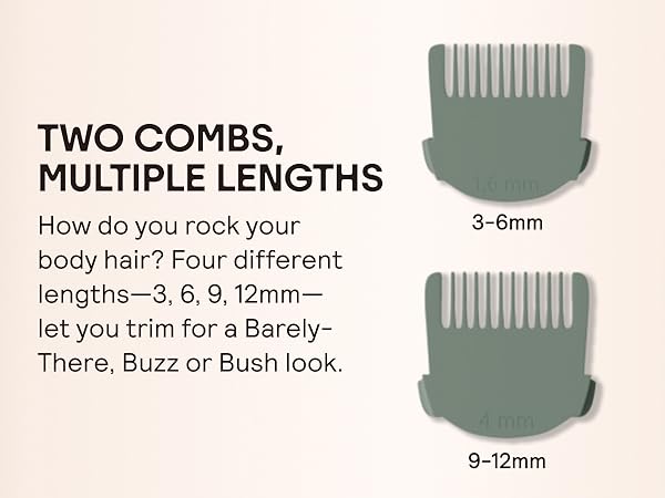 2 combs, multiple lengths: 3-6mm and 9-12mm