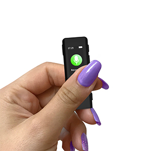 Photo of a model holding a product