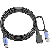 OkyLink 15ft (5M) USB 3.0 to Micro-B Active Cable with Screw Lock - 5Gbps A Male to Micro-B Male,...