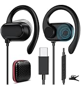 USB Type C Headphone Open Air Adjustable Over Ear Hook Headset School Kid Corded Earphone Laptop ...