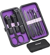 Glamne Manicure Set Nail Clippers Kit Professional Stainless Steel Nail Care Tools with Leather T...