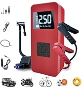 Jump Starter with Air Compressor, Portable Car Battery Jump Starter with 150PSI Digital Tire Infl...