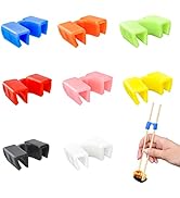 AccEncyc Reusable Chopstick Helpers 8 Pairs Training Chopstick Hinges Connector Multicolor Traini...