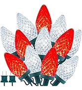 Brightown C9 LED Christmas String Lights, 2 Pack Total 132ft 200LED Outdoor Lights String, Plug-i...