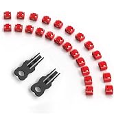 NataLink 24 Pcs RJ45 Port Lock with 2 Key, Locking RJ45 Port/Dust Blocker, RJ45 Dust Cover Cap Fe...