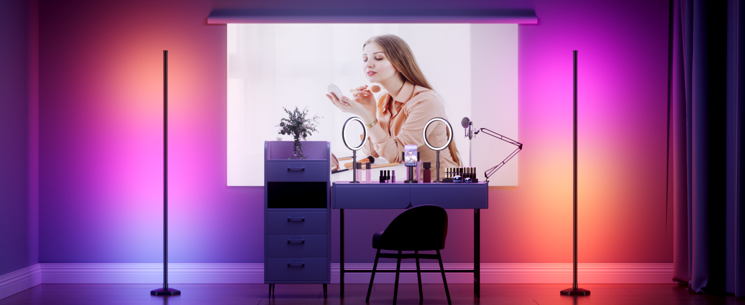 rgb corner floor lamp