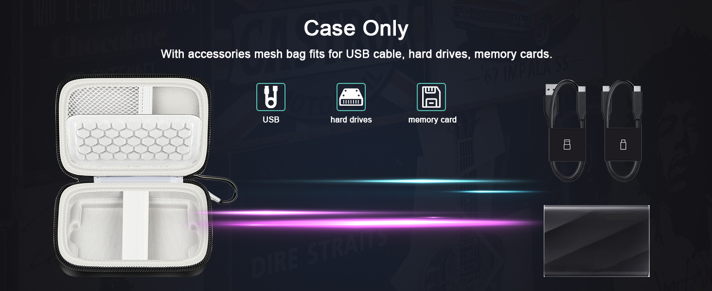 Carrying Case Compatible with Samsung T9 Portable SSD