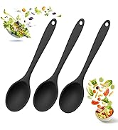 Mixing Spoons Set of 3, Silicone Spoons for Cooking, Serving Spoons Silicone, Cooking Spoons 10.6...