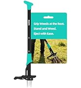 Garvee 4-Claw Stand Up Weed Puller - Gardening Hand Weeding Tool 40 in Handle (4-Claw), Blue