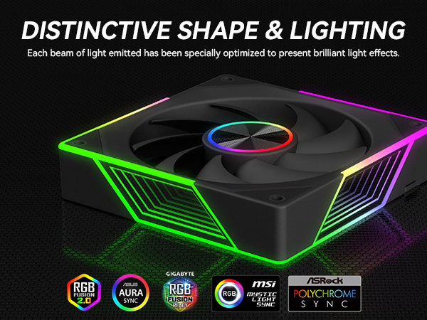 argb case fan with infinite mirror and argb light