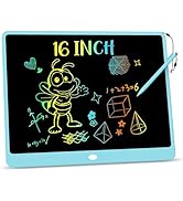 KOKODI LCD Writing Tablet, 16 Inch Colorful Toddler Doodle Board Drawing Tablet, Erasable Reusabl...