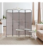 DECOLAB Freestanding Folding Room Divider, Portable Privacy Partition Panel for Home, Office, Bed...