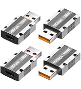 WLGQ 10Gbps USB C Female to USB Male Adapter, Zinc Alloy Double-Sided USB A to Type C Adapter wit...