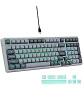 Wired Mechanical Gaming Keyboard, Creamy Sound, Pre-lubed Linear Switches, Gasket Structure with ...