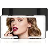 Car Sun Visor Vanity Mirror with Lights Rechargeable Dimmable Touch Screen Car Vanity Mirror with...