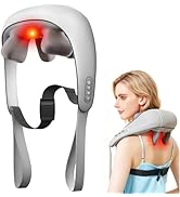 Soffiya Neck Massager with Heat - Neck Massager for Pain Relief Deep Tissue with 6 Heads, 3-Speed...