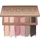 MYSTER ROSEY Nudes 3 Series Mini Eyeshadow Palette, Matte &amp; Shimmer Finish, 6 Champagne Mauve &amp; B...