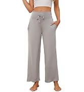 HEARTNICE Womens Pajama Pants Soft Lightweight Long Casual Pajama Lounge Pants High Waisted Draws...