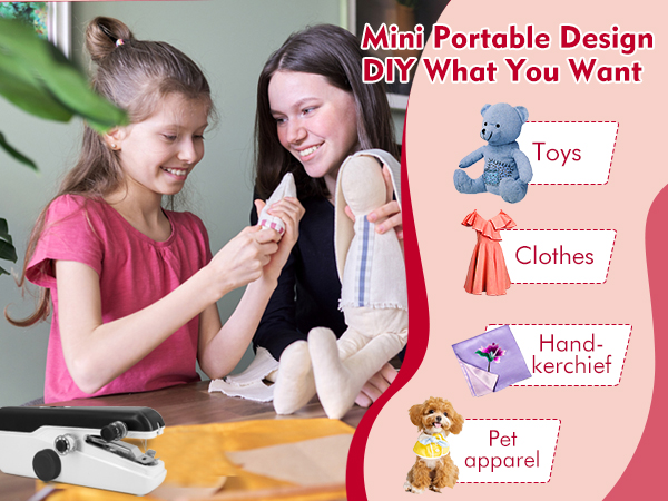 Handheld Sewing Machine for Beginners Portable Mini Hand Sewing Machine for Quick Stitching