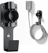 FOCSPROD EV Charger Holder, with 180° Rotation Nozzle Dock, Metal J-Hook for SAE J1772 Charger Ho...