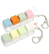 YOXIDALIFE Keyboard Fidget Keychain Set - Silent &amp; Clicky Switchable Key Clicker Toys, Portable S...