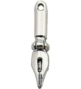 Zhuluck Silver Fountain Pen Planner Charm,Bracelet Charm,Dangle Charm,Travelers Notebook Planner ...
