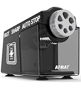 AFMAT PSD4 Electric Pencil Sharpener Heavy Duty, 6 Holes, Super Fast, Auto Stop &amp; Save Pencils, 1...