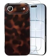 MYY Cute Phone Case for iPhone Air Case, [with 2X Screen Protector] Tortoise Shell Pattern Leopar...