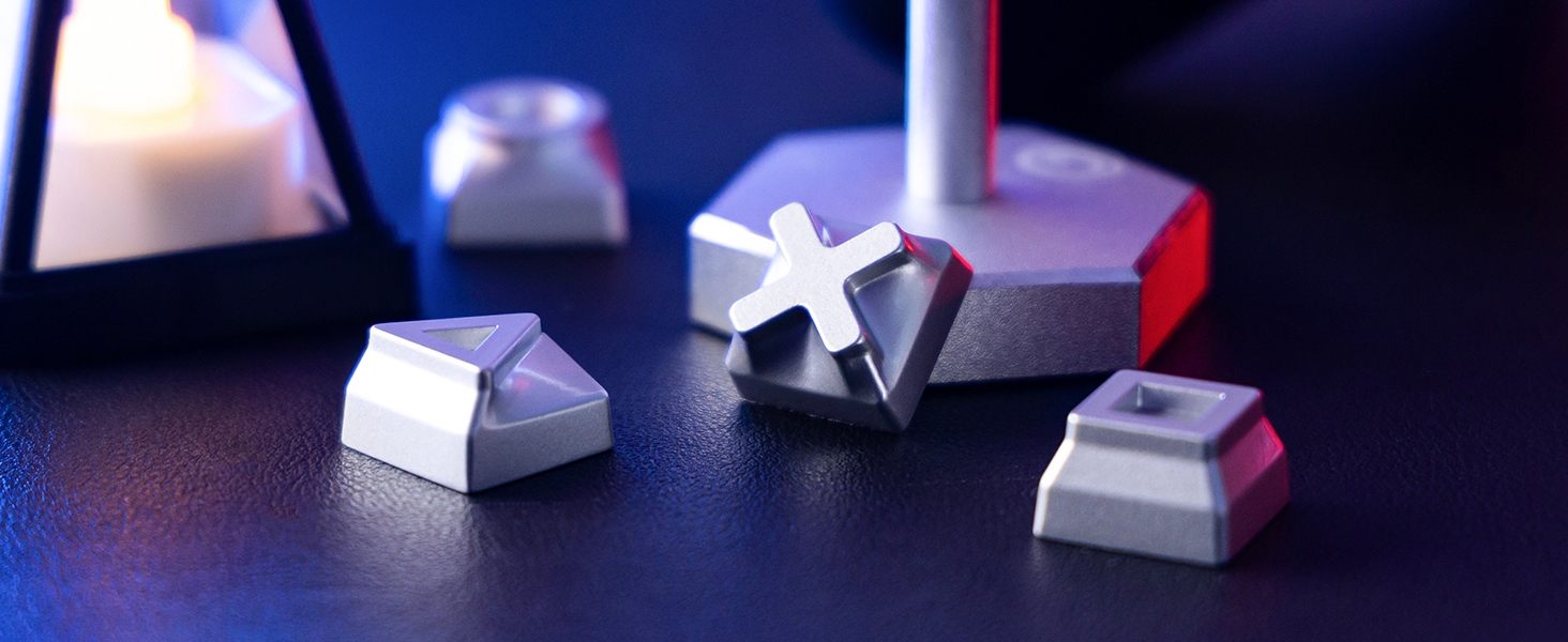 Womier Real Metal Custom Keycaps,WASD Keycaps for Mechanical Keyboard Cool Keycaps 1U Keyboard Caps