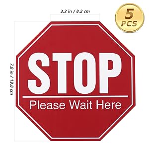 pay attention to the distance sticker