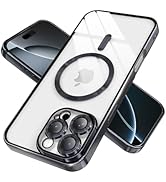 IAIYOXI Magnetic Clear Case for iPhone 16 Pro Max with Full Camera Lens Protection,Compatible wit...