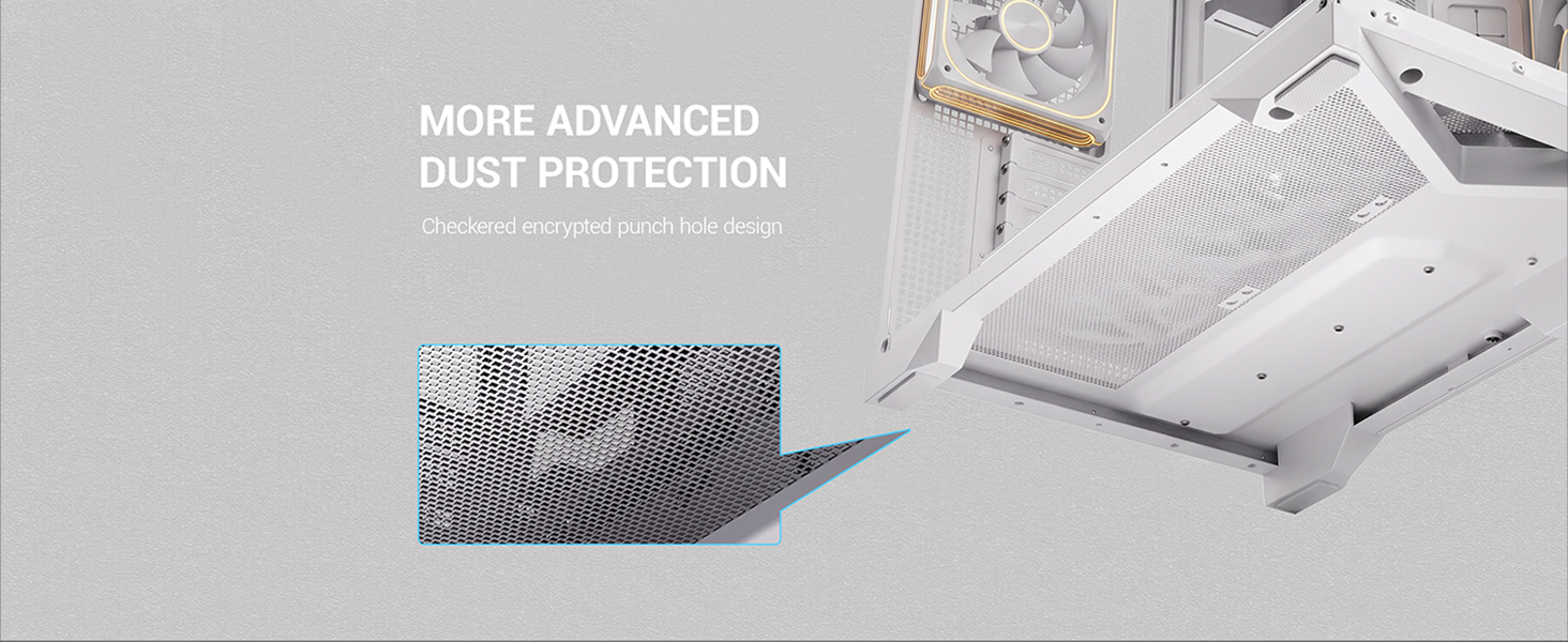 EDGEFLOW ATX PC GAMING CASE WHITE
