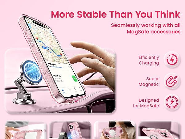 crystal Clear case transparent case magnetic case glitter case Glossy case cute case aesthetic case
