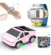 Ruxrcni Watch Remote Control Car Toy, 2.4 GHz Mini RC Cars Watch Toy with LED Lights USB Charging...