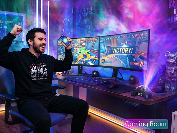 star projector for gaming room