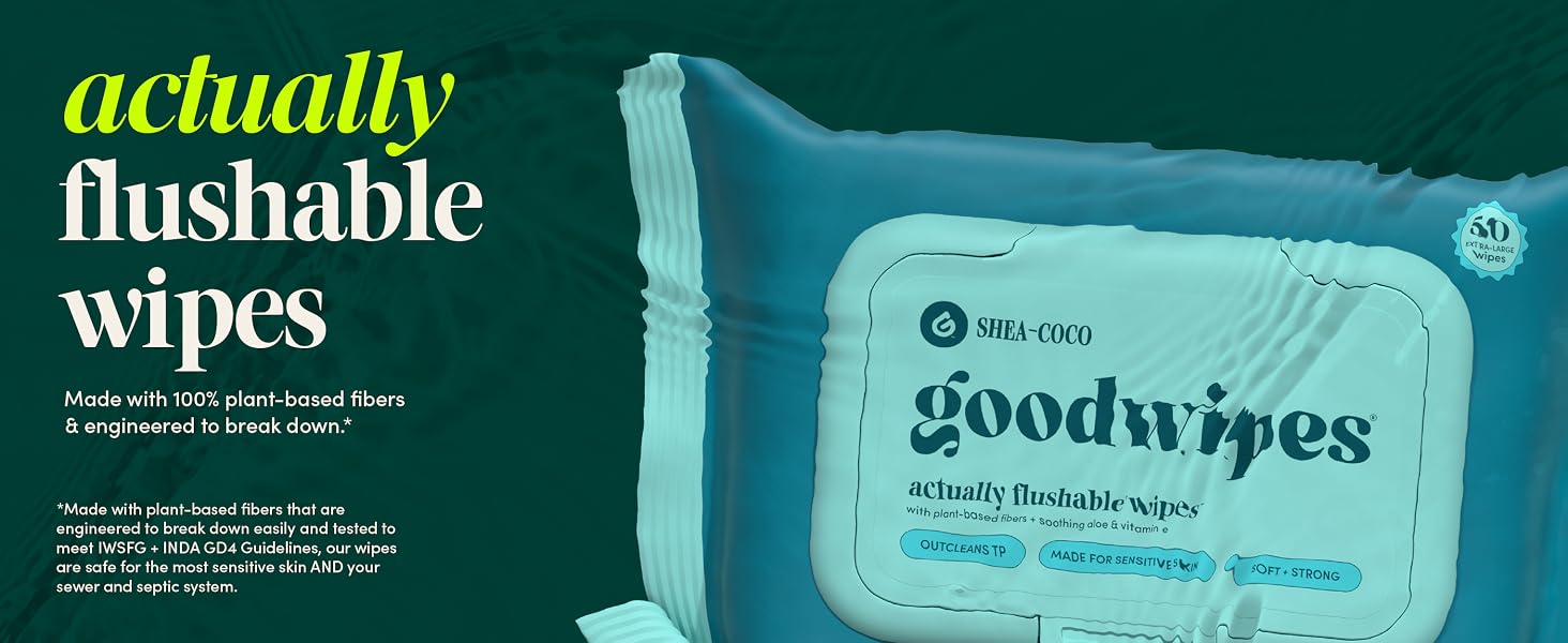 xl flushable wipes that break down like toilet paper